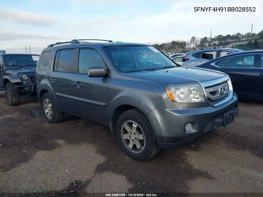 5FNYF4H91BB028552 2011 Honda Pilot Touring