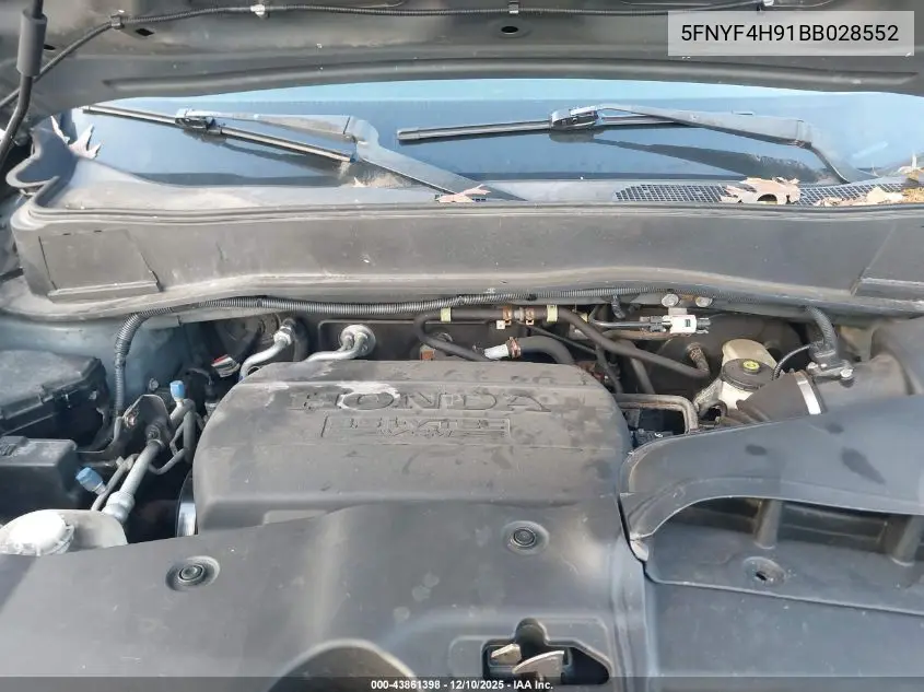 5FNYF4H91BB028552 2011 Honda Pilot Touring