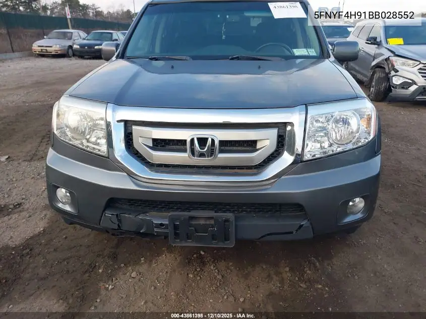 5FNYF4H91BB028552 2011 Honda Pilot Touring