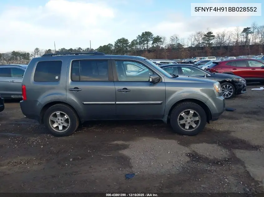 5FNYF4H91BB028552 2011 Honda Pilot Touring