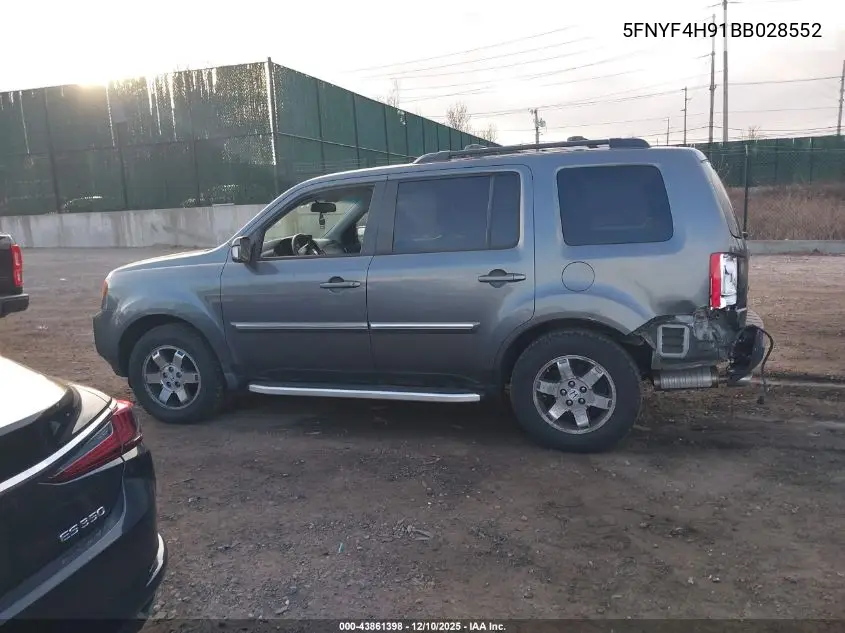 5FNYF4H91BB028552 2011 Honda Pilot Touring