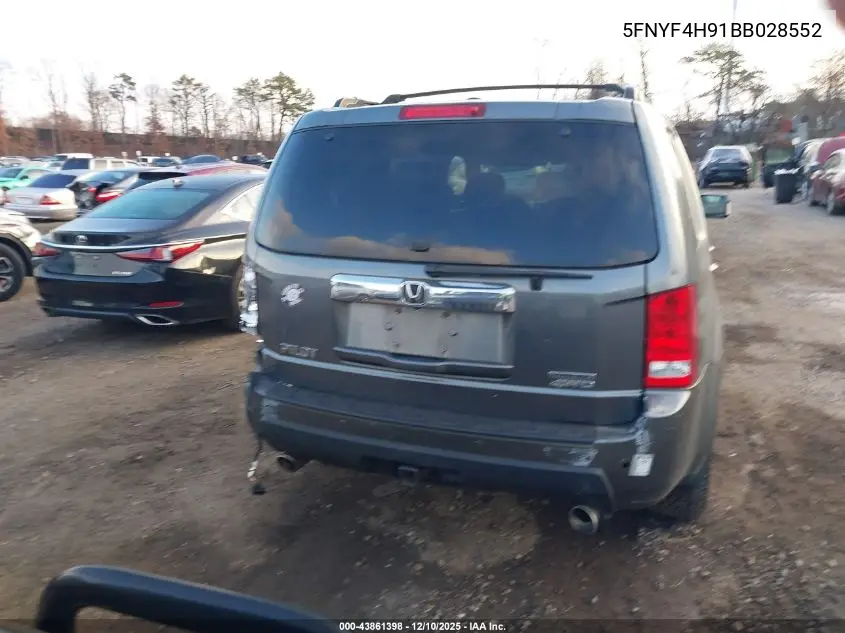 5FNYF4H91BB028552 2011 Honda Pilot Touring