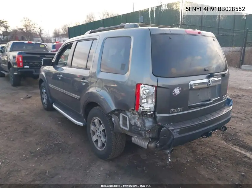 5FNYF4H91BB028552 2011 Honda Pilot Touring