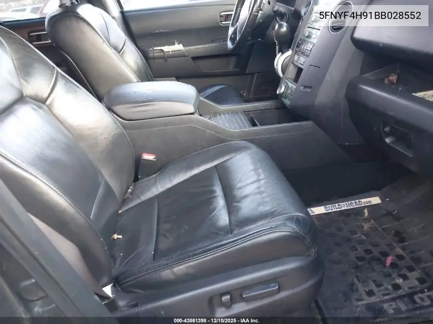 5FNYF4H91BB028552 2011 Honda Pilot Touring