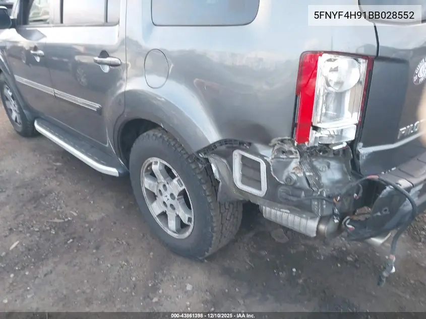 5FNYF4H91BB028552 2011 Honda Pilot Touring