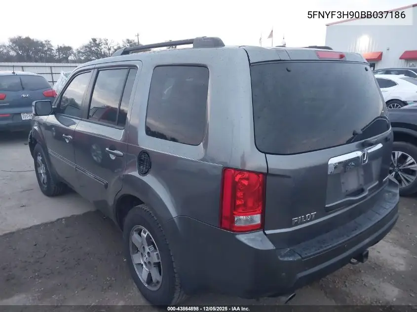 5FNYF3H90BB037186 2011 Honda Pilot Touring