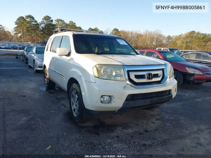 5FNYF4H99BB005861 2011 Honda Pilot Touring