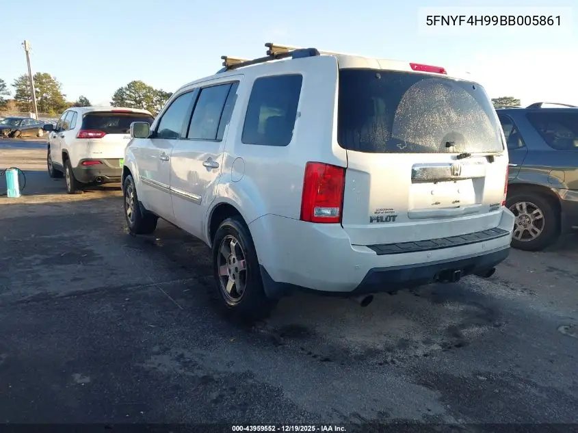 5FNYF4H99BB005861 2011 Honda Pilot Touring