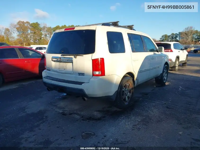 5FNYF4H99BB005861 2011 Honda Pilot Touring