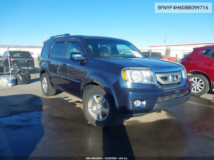 5FNYF4H60BB099716 2011 Honda Pilot Ex-L