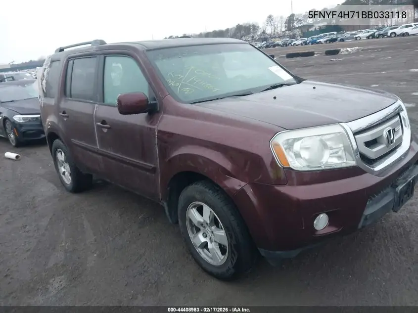 5FNYF4H71BB033118 2011 Honda Pilot Ex-L