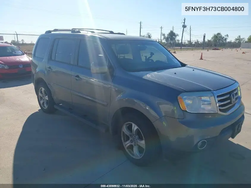 5FNYF3H73CB004800 2012 Honda Pilot Ex-L
