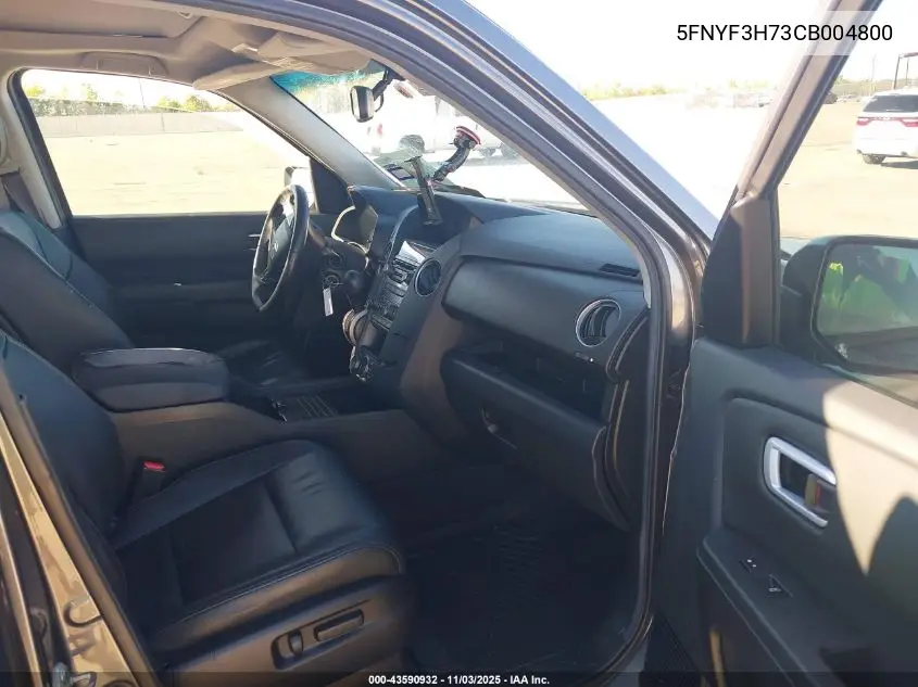 5FNYF3H73CB004800 2012 Honda Pilot Ex-L