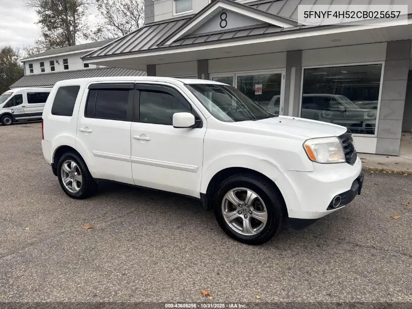 5FNYF4H52CB025657 2012 Honda Pilot Exl