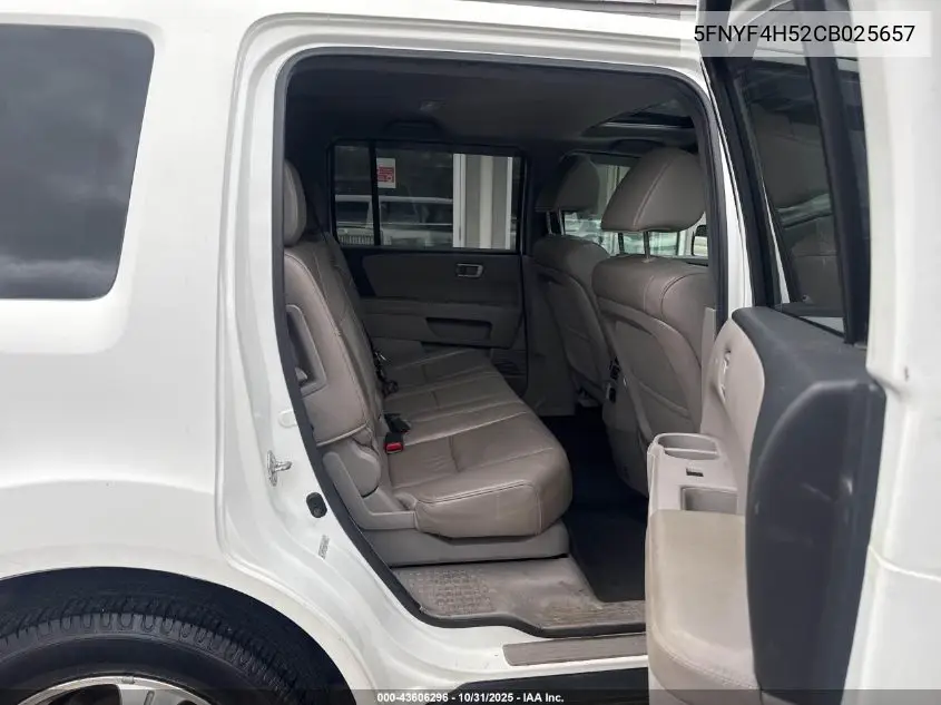 5FNYF4H52CB025657 2012 Honda Pilot Exl