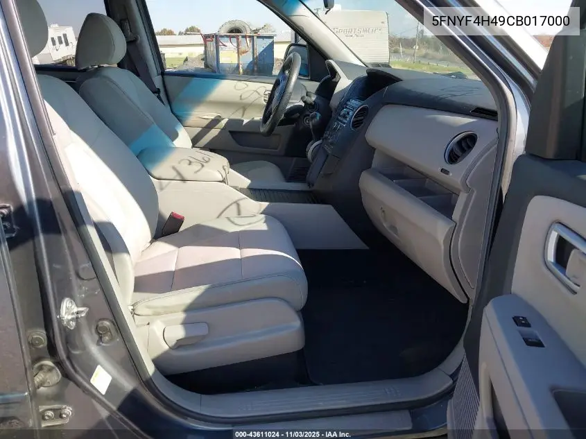 5FNYF4H49CB017000 2012 Honda Pilot Ex