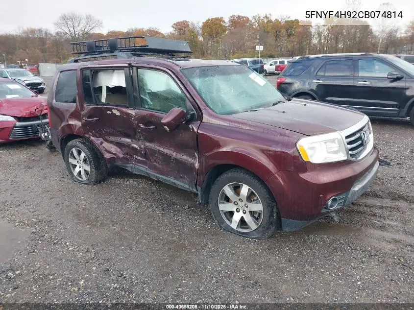 5FNYF4H92CB074814 2012 Honda Pilot Touring