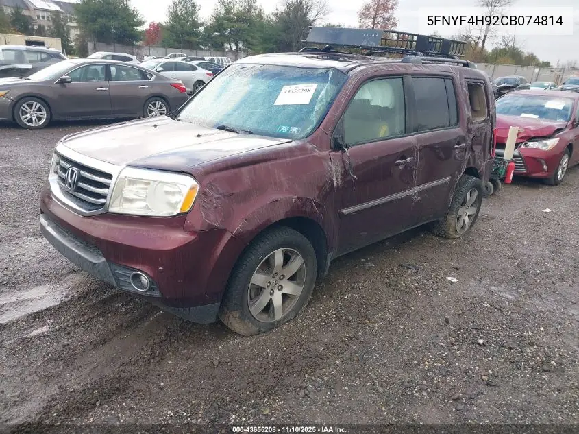 5FNYF4H92CB074814 2012 Honda Pilot Touring