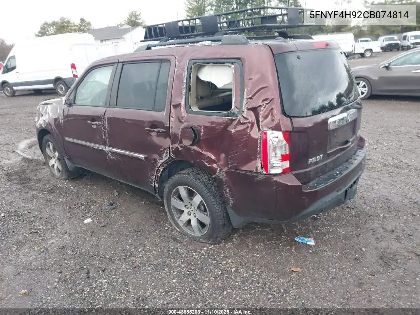 5FNYF4H92CB074814 2012 Honda Pilot Touring