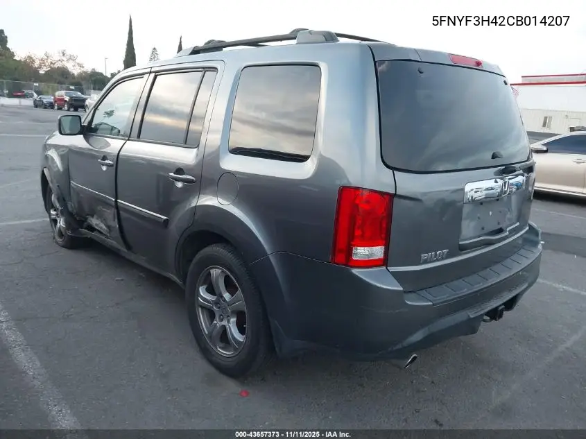 5FNYF3H42CB014207 2012 Honda Pilot Ex