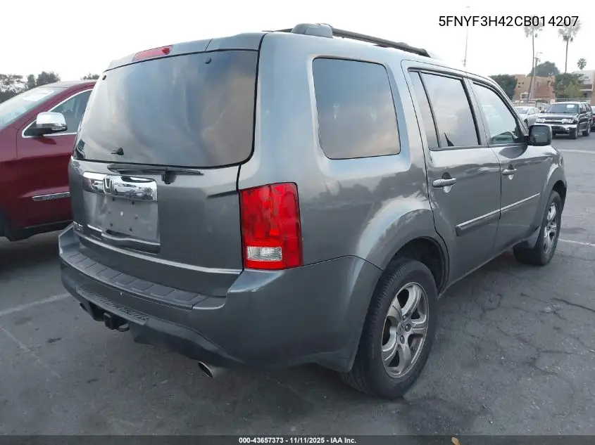 5FNYF3H42CB014207 2012 Honda Pilot Ex