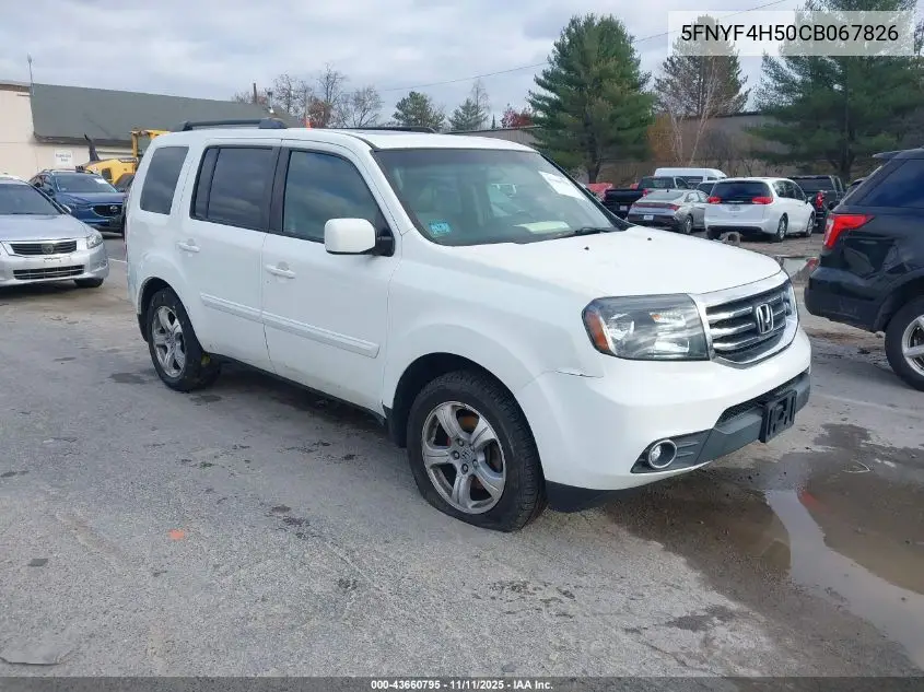 5FNYF4H50CB067826 2012 Honda Pilot Ex-L