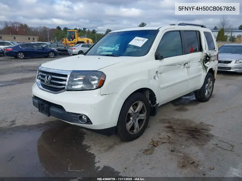 5FNYF4H50CB067826 2012 Honda Pilot Ex-L