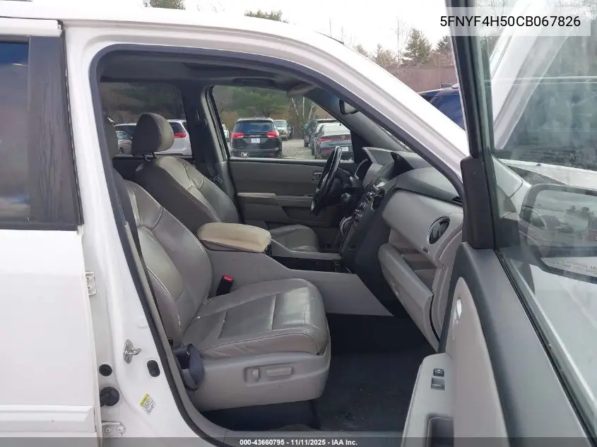 5FNYF4H50CB067826 2012 Honda Pilot Ex-L