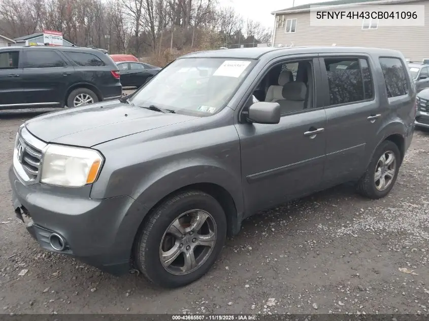 5FNYF4H43CB041096 2012 Honda Pilot Ex