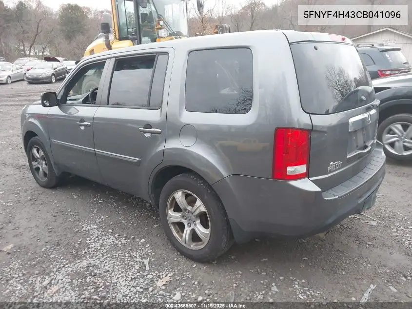 5FNYF4H43CB041096 2012 Honda Pilot Ex