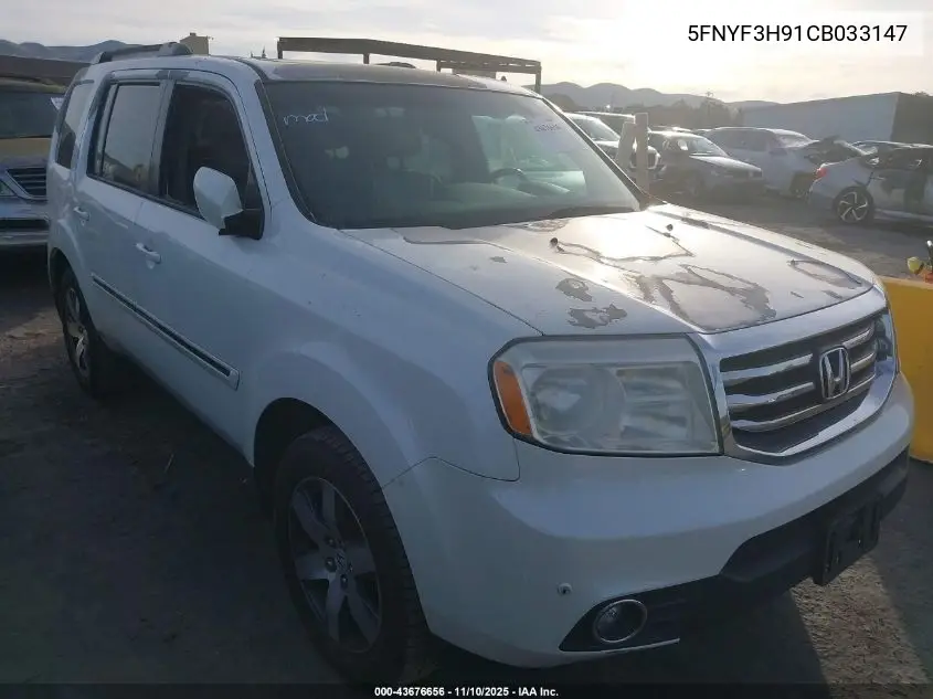 5FNYF3H91CB033147 2012 Honda Pilot Touring