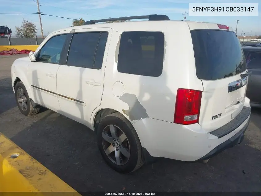 5FNYF3H91CB033147 2012 Honda Pilot Touring