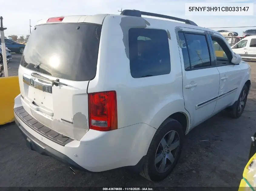 5FNYF3H91CB033147 2012 Honda Pilot Touring