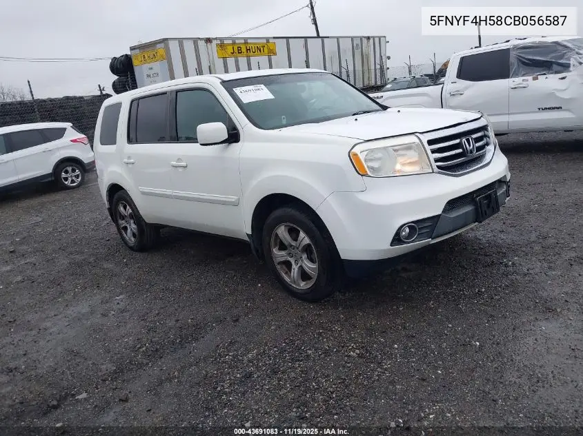 5FNYF4H58CB056587 2012 Honda Pilot Ex-L