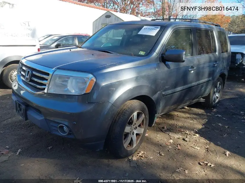 5FNYF3H98CB016474 2012 Honda Pilot Touring