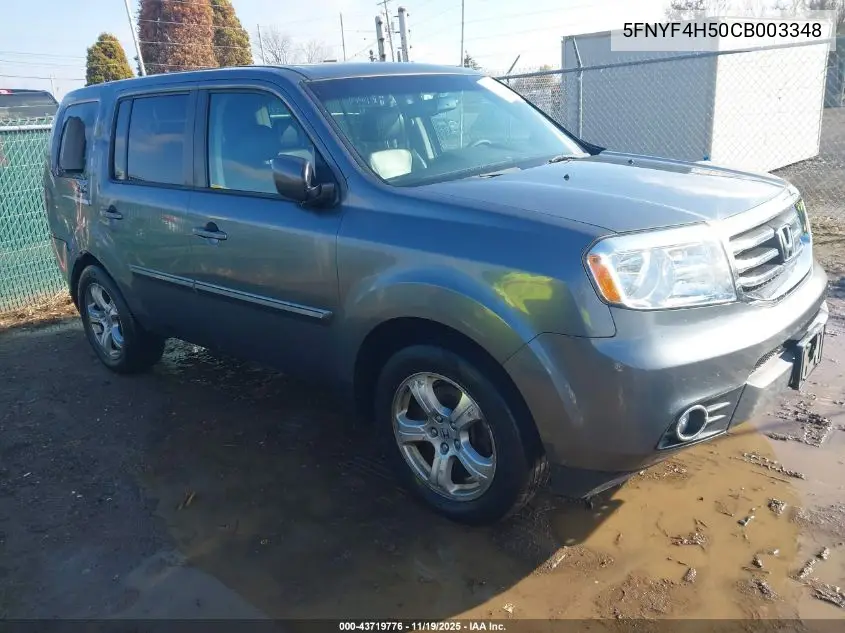 5FNYF4H50CB003348 2012 Honda Pilot Ex-L