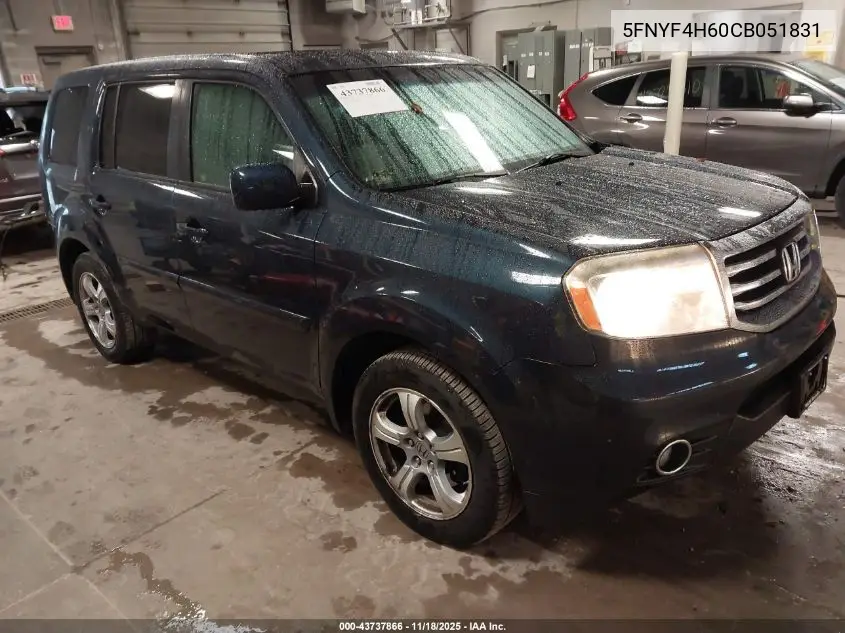 5FNYF4H60CB051831 2012 Honda Pilot Ex-L
