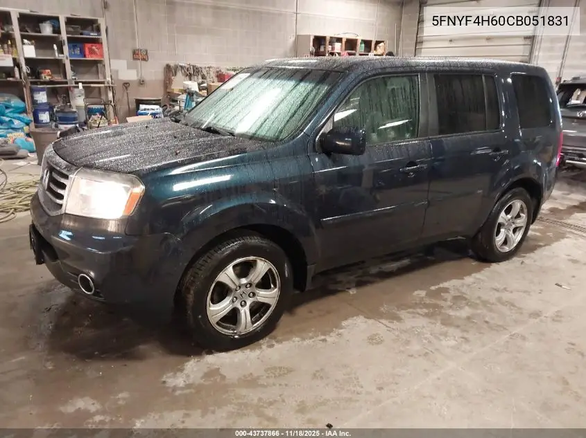 5FNYF4H60CB051831 2012 Honda Pilot Ex-L