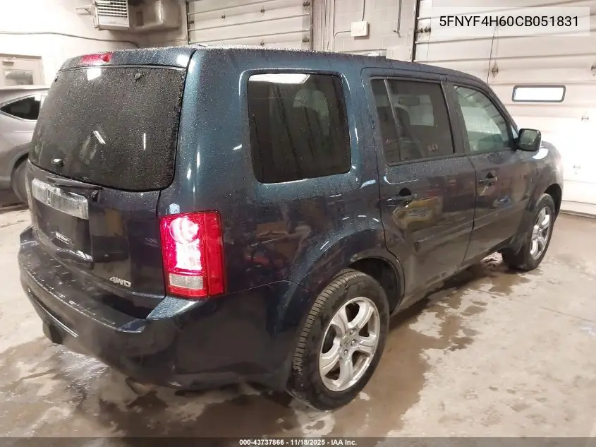 5FNYF4H60CB051831 2012 Honda Pilot Ex-L