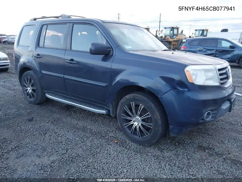 5FNYF4H65CB077941 2012 Honda Pilot Ex-L