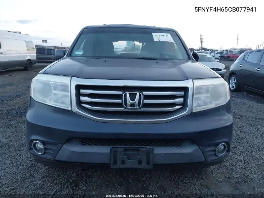 5FNYF4H65CB077941 2012 Honda Pilot Ex-L