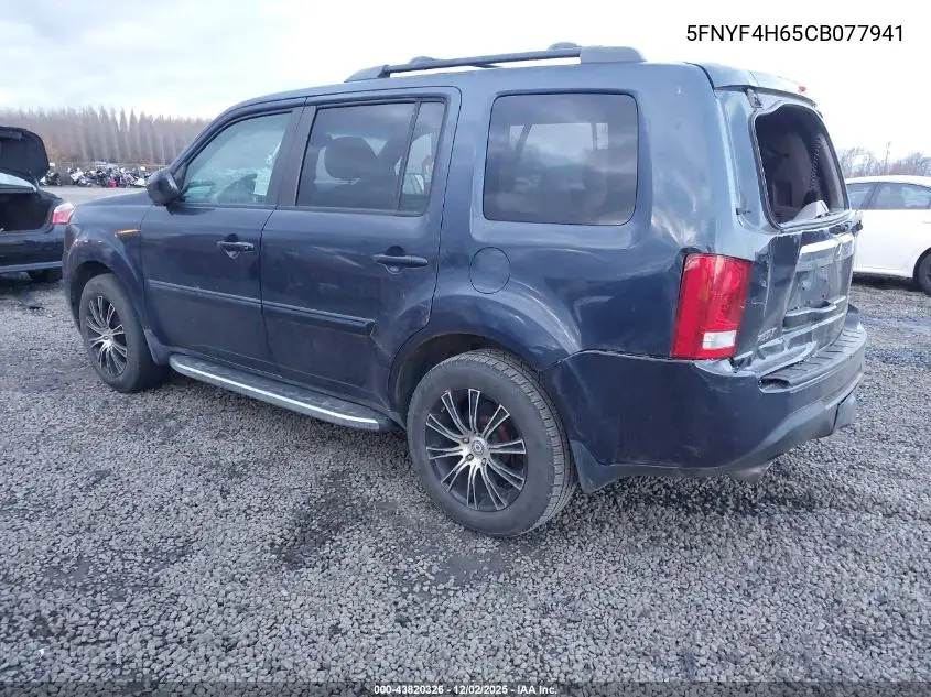 5FNYF4H65CB077941 2012 Honda Pilot Ex-L