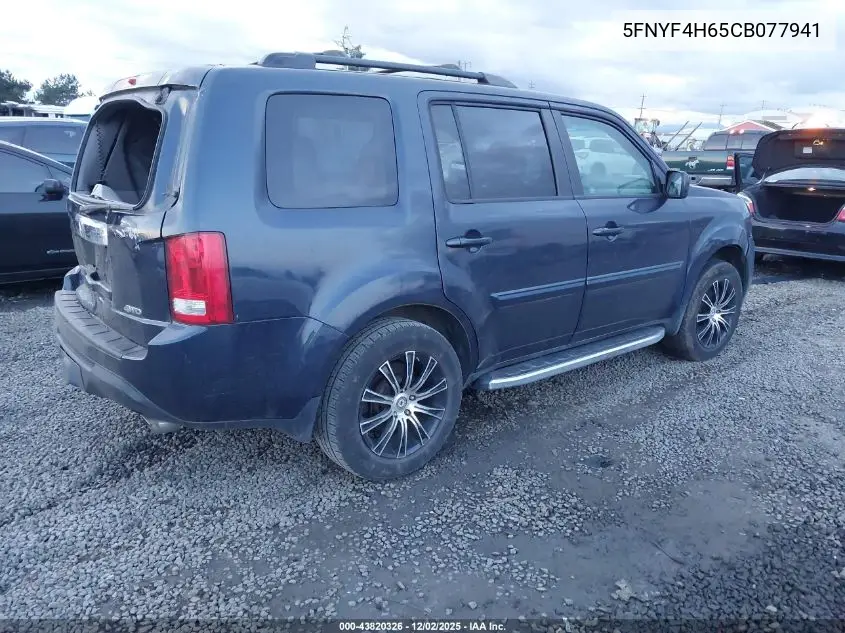 5FNYF4H65CB077941 2012 Honda Pilot Ex-L
