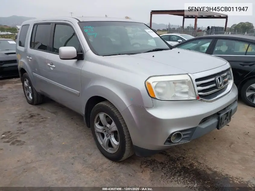 5FNYF3H45CB011947 2012 Honda Pilot Ex