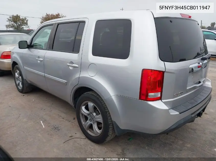 5FNYF3H45CB011947 2012 Honda Pilot Ex