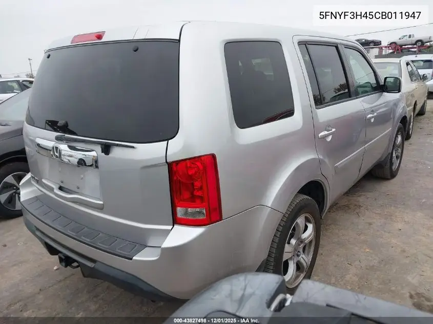 5FNYF3H45CB011947 2012 Honda Pilot Ex