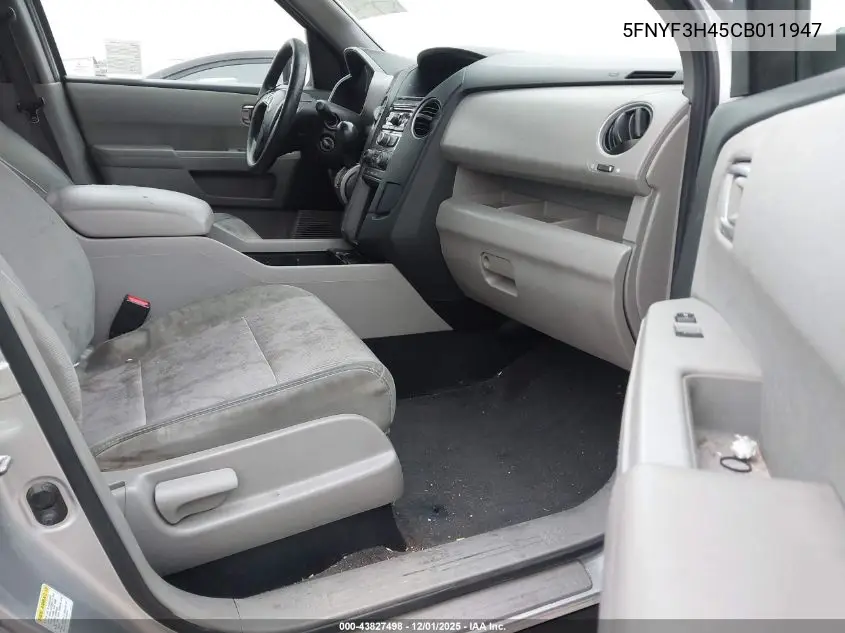 5FNYF3H45CB011947 2012 Honda Pilot Ex