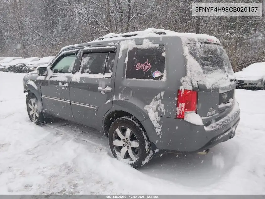 5FNYF4H98CB020157 2012 Honda Pilot Touring
