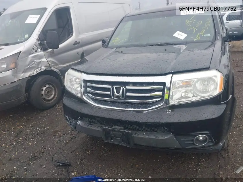 5FNYF4H79CB017752 2012 Honda Pilot Ex-L