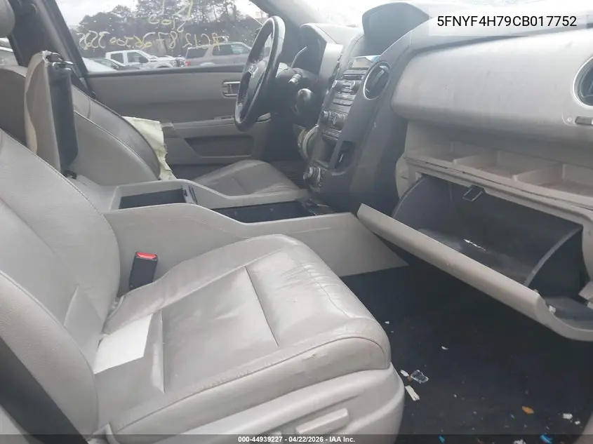 5FNYF4H79CB017752 2012 Honda Pilot Ex-L